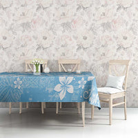Fiji Tapa Pattern Tablecloth Plumeria Floral