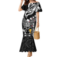 Custom New Zealand Silver Fern Rugby Mermaid Dress Aotearoa Champion 2023 World Cup LT01 Women Black - Polynesian Pride