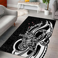 New Zealand Waitangi Day Area Rug Aotearoa Te Tiriti O Waitangi Kiwi Black Version LT01 - Polynesian Pride