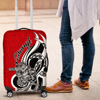 New Zealand Waitangi Day Luggage Cover Aotearoa Te Tiriti O Waitangi Kiwi Red Version LT01 Red - Polynesian Pride