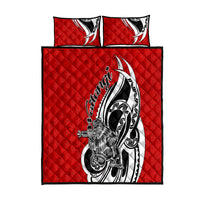 New Zealand Waitangi Day Quilt Bed Set Aotearoa Te Tiriti O Waitangi Kiwi Red Version LT01 Red - Polynesian Pride