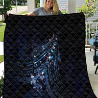 Matariki Paua Shell New Zealand Quilt Haka Dance At The Starry Night LT01 Black - Polynesian Pride