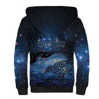 Personalised Matariki Kiwi Sherpa Hoodie Silver Fern LT01 - Polynesian Pride