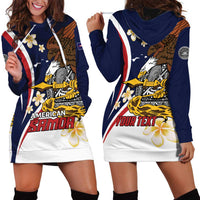 Personalized American Samoa Hoodie Dress Amerika Samoa Bald Eagle