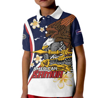 Personalized American Samoa Kid Polo Shirt Amerika Samoa Bald Eagle