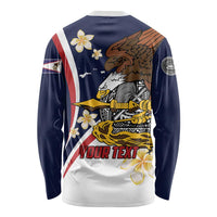 Personalized American Samoa Long Sleeve Shirt Amerika Samoa Bald Eagle