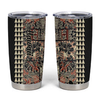 Hawaiian Quilt Tumbler Cup Hibiscus Kakau Vintage Style LT01 Beige - Polynesian Pride