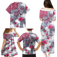 Hawaii Kakau Mix Paisley Pattern Family Matching Puletasi Dress and Hawaiian Shirt Polynesian Tropical Unique Style LT01 - Polynesian Pride