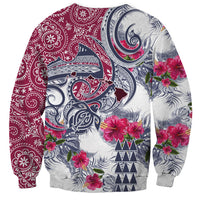 Hawaii Kakau Mix Paisley Pattern Sweatshirt Polynesian Tropical Unique Style LT01 - Polynesian Pride