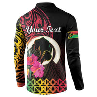 Personalised Vanuatu Port Vila Stay Strong Button Sweatshirt Long God Yumi Stanap