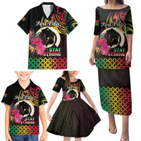 Personalised Vanuatu Port Vila Stay Strong Family Matching Puletasi and Hawaiian Shirt Long God Yumi Stanap LT01 - Polynesian Pride