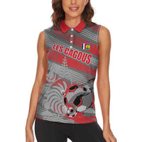 Custom Football 2026 New Caledonia Women Sleeveless Polo Shirt Kagus Come On