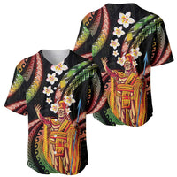 Hawaii King Kamehameha Baseball Jersey Fantastic Plumeria Reggae LT01 - Polynesian Pride