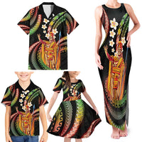 Hawaii King Kamehameha Family Matching Tank Maxi Dress and Hawaiian Shirt Fantastic Plumeria Reggae LT01 - Polynesian Pride