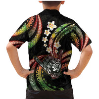 Hawaii Shaka Sign Family Matching Mermaid Dress and Hawaiian Shirt Fantastic Frangipani Reggae LT01 - Polynesian Pride