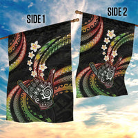 Hawaii Shaka Sign Garden Flag Fantastic Frangipani Reggae