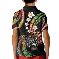Hawaii Shaka Sign Kid Polo Shirt Fantastic Frangipani Reggae LT01 - Polynesian Pride