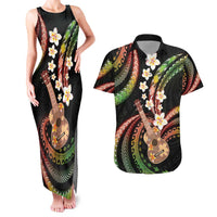 Hawaiian Ukulele Couples Matching Tank Maxi Dress and Hawaiian Shirt Jawaiian Fantastic Plumeria LT01 Reggae - Polynesian Pride