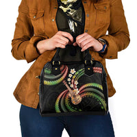 Hawaiian Ukulele Shoulder Handbag Jawaiian Fantastic Plumeria