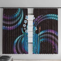 Hawaii King Kamehameha Window Curtain Fantastic Plumeria Amethyst Gradient LT01 With Hooks Purple - Polynesian Pride