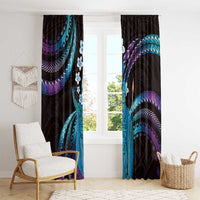 Hawaii King Kamehameha Window Curtain Fantastic Plumeria Amethyst Gradient LT01 - Polynesian Pride