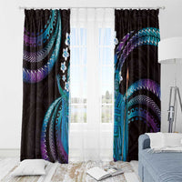 Hawaii King Kamehameha Window Curtain Fantastic Plumeria Amethyst Gradient LT01 - Polynesian Pride