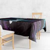 Hawaii Plumeria Tablecloth Amethyst Gradient Polynesian Pattern