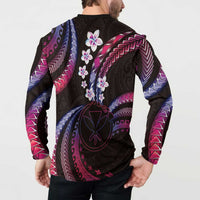 Hawaii Map Kanaka Maoli Button Sweatshirt Fantastic Frangipani Sweet Dream
