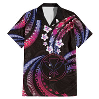 Hawaii Map Kanaka Maoli Family Matching Mermaid Dress and Hawaiian Shirt Fantastic Frangipani Sweet Dream LT01 Dad's Shirt - Short Sleeve Pink - Polynesian Pride