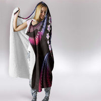 Hawaii Map Kanaka Maoli Hooded Blanket Fantastic Frangipani Sweet Dream