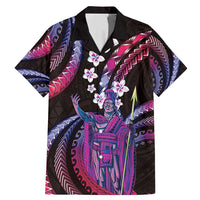 Hawaii King Kamehameha Family Matching Mermaid Dress and Hawaiian Shirt Fantastic Plumeria Sweet Vibes LT01 Dad's Shirt - Short Sleeve Pink - Polynesian Pride