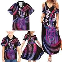 Hawaii King Kamehameha Family Matching Summer Maxi Dress and Hawaiian Shirt Fantastic Plumeria Sweet Vibes LT01 - Polynesian Pride