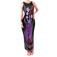 Hawaii King Kamehameha Family Matching Tank Maxi Dress and Hawaiian Shirt Fantastic Plumeria Sweet Vibes LT01 Mom's Dress Pink - Polynesian Pride