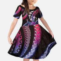 Hawaii King Kamehameha Kid Short Sleeve Dress Fantastic Plumeria Sweet Vibes