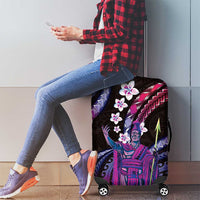 Hawaii King Kamehameha Luggage Cover Fantastic Plumeria Sweet Vibes