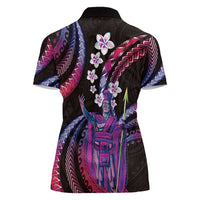 Hawaii King Kamehameha Women Polo Shirt Fantastic Plumeria Sweet Vibes LT01 - Polynesian Pride