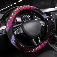 Hawaii Plumeria Steering Wheel Cover Sweet Gradient Polynesian Pattern