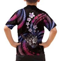 Hawaii Shaka Sign Family Matching Long Sleeve Bodycon Dress and Hawaiian Shirt Fantastic Frangipani Sweet Vibes LT01 - Polynesian Pride