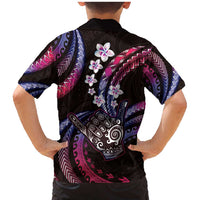 Hawaii Shaka Sign Family Matching Mermaid Dress and Hawaiian Shirt Fantastic Frangipani Sweet Vibes LT01 - Polynesian Pride