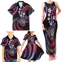 Hawaii Shaka Sign Family Matching Tank Maxi Dress and Hawaiian Shirt Fantastic Frangipani Sweet Vibes LT01 - Polynesian Pride