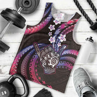 Hawaii Shaka Sign Men Tank Top Fantastic Frangipani Sweet Vibes