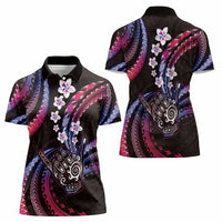 Hawaii Shaka Sign Women Polo Shirt Fantastic Frangipani Sweet Vibes