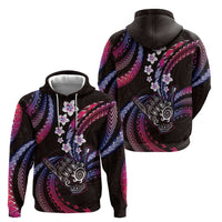 Hawaii Shaka Sign Zip Hoodie Fantastic Frangipani Sweet Vibes