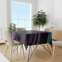 Hawaii Turtles Plumeria Tablecloth Amethyst Gradient Polynesian Pattern