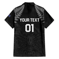 Custom New Zealand 2024 Rugby Family Matching Off Shoulder Maxi Dress and Hawaiian Shirt Silver Fern Aotearoa Kiwi LT01 - Polynesian Pride