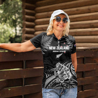 Custom New Zealand 2024 Rugby Women Polo Shirt Silver Fern Aotearoa Kiwi LT01 - Polynesian Pride