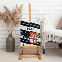 Fiji 2024 Rugby Canvas Wall Art Fijian Tapa Pattern