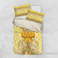 Hawaii Palaka Pikake Lokelani Plumeria Bedding Set Melemele Coquette Bow