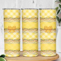 Hawaii Palaka Pikake Lokelani Plumeria Skinny Tumbler Melemele Coquette Bow