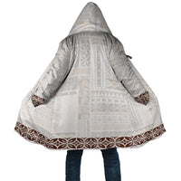 Samoa Siapo Brown Trimmed Cloak Samoa White Sunday - Polynesian Pride
